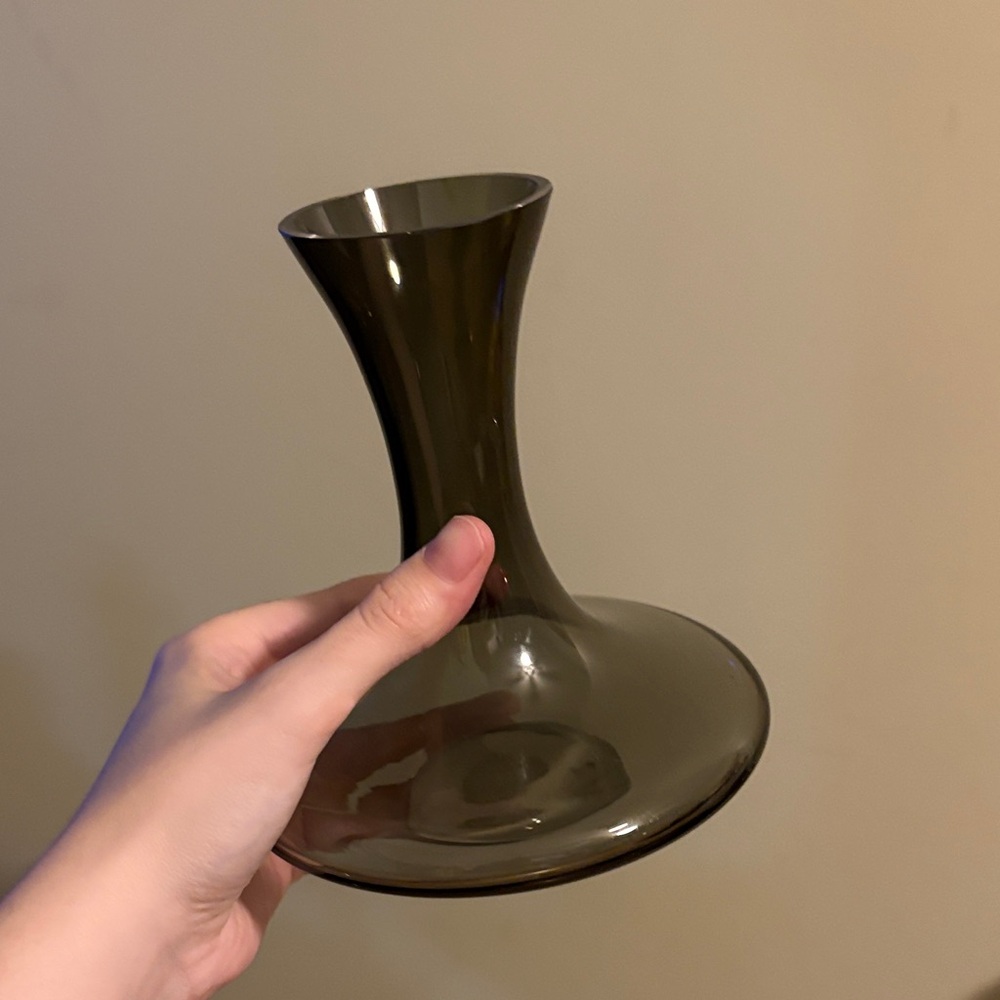 Elegant Black Glass Vase